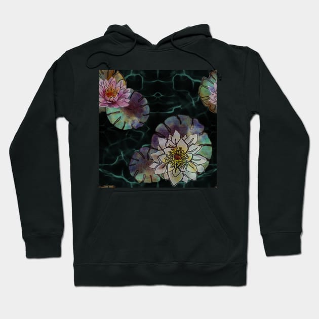 Lotus flowers black Hoodie by ArtInPi